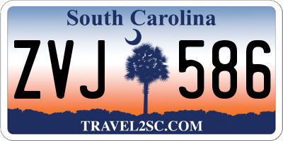SC license plate ZVJ586