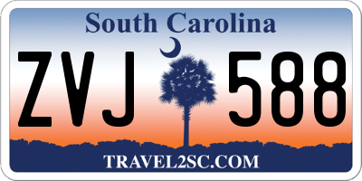 SC license plate ZVJ588