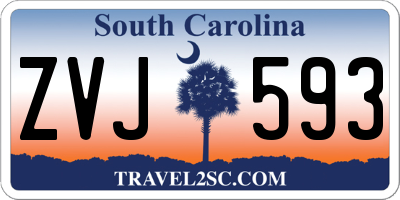 SC license plate ZVJ593