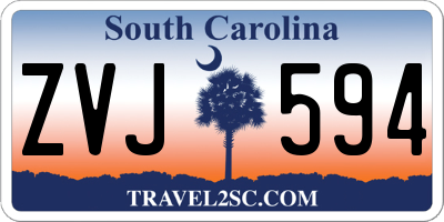 SC license plate ZVJ594