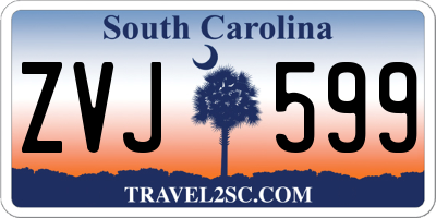 SC license plate ZVJ599