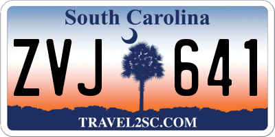 SC license plate ZVJ641