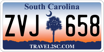 SC license plate ZVJ658