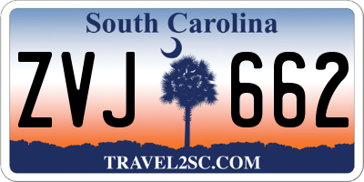 SC license plate ZVJ662