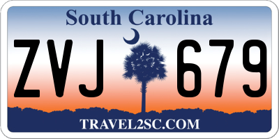 SC license plate ZVJ679