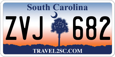 SC license plate ZVJ682