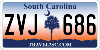 SC license plate ZVJ686