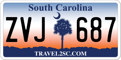 SC license plate ZVJ687