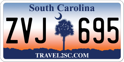 SC license plate ZVJ695