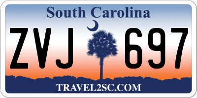 SC license plate ZVJ697