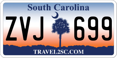 SC license plate ZVJ699