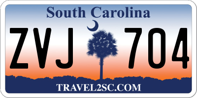 SC license plate ZVJ704