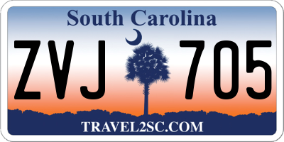 SC license plate ZVJ705