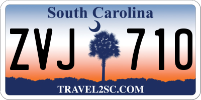 SC license plate ZVJ710