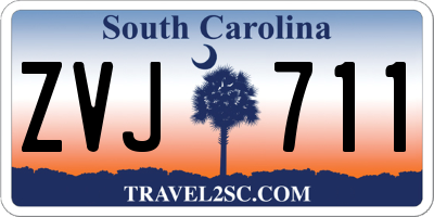 SC license plate ZVJ711