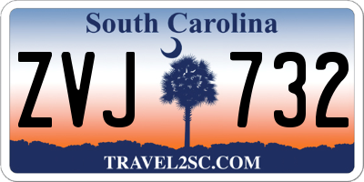 SC license plate ZVJ732