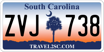 SC license plate ZVJ738
