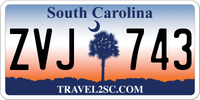 SC license plate ZVJ743