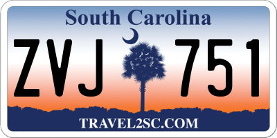 SC license plate ZVJ751