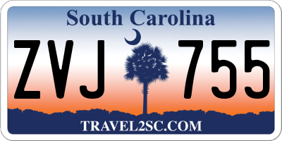 SC license plate ZVJ755