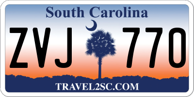 SC license plate ZVJ770