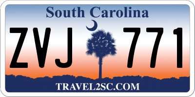 SC license plate ZVJ771