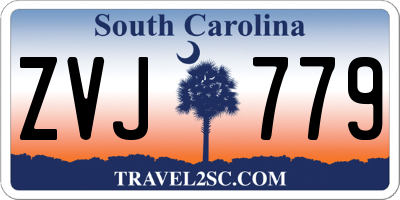 SC license plate ZVJ779