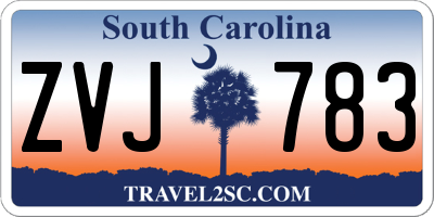 SC license plate ZVJ783