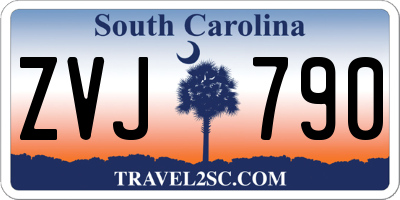 SC license plate ZVJ790