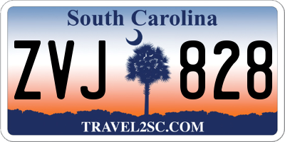 SC license plate ZVJ828