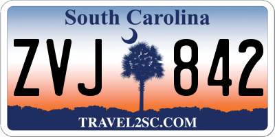 SC license plate ZVJ842