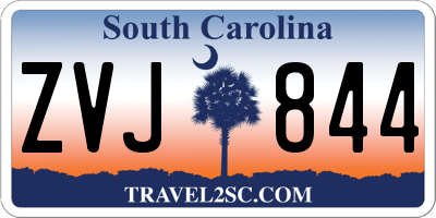 SC license plate ZVJ844