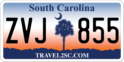 SC license plate ZVJ855
