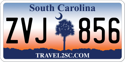 SC license plate ZVJ856