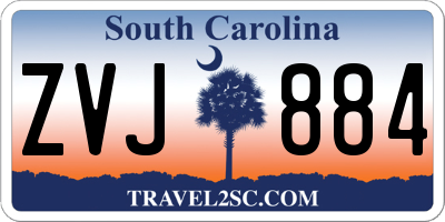 SC license plate ZVJ884