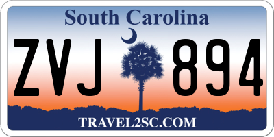 SC license plate ZVJ894