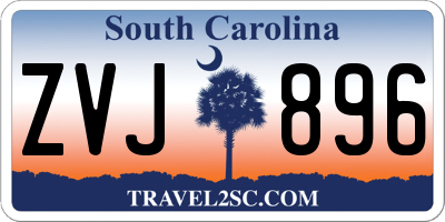 SC license plate ZVJ896