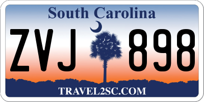 SC license plate ZVJ898