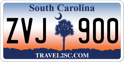 SC license plate ZVJ900