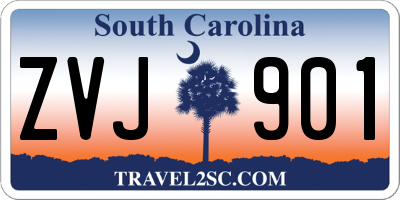 SC license plate ZVJ901
