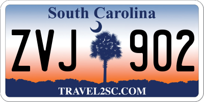 SC license plate ZVJ902
