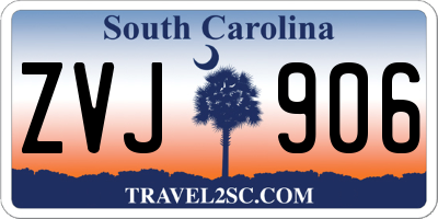 SC license plate ZVJ906