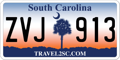 SC license plate ZVJ913
