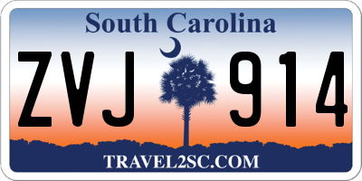 SC license plate ZVJ914