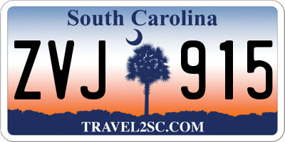 SC license plate ZVJ915