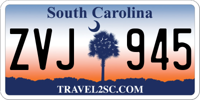 SC license plate ZVJ945