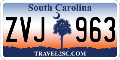 SC license plate ZVJ963