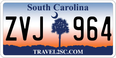 SC license plate ZVJ964