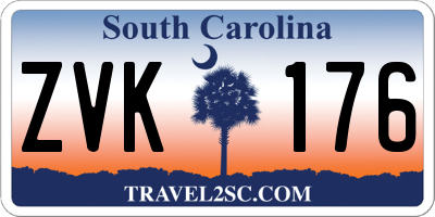 SC license plate ZVK176