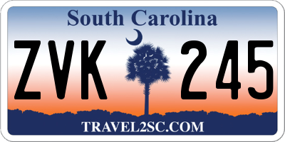 SC license plate ZVK245
